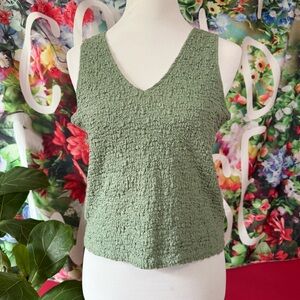 Vintage 90s Crinkle Textured Stretch Tank Top